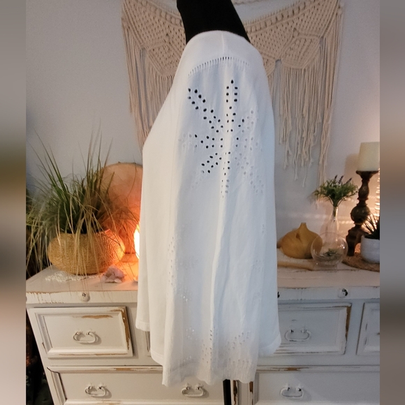 #045 ELIANE ROSE WHITE 100% COTTON SWEATER ♥️ 😍 ✨️ 💕 💖 ❤️ - Picture 4 of 5